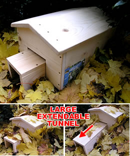 Snug Hedgehog House with Extendable Tunnel - HOG2S