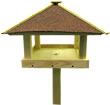 Square Wooden Bird Table With Stand