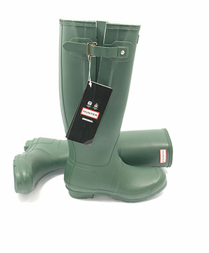 Genuine Green Adjustable Hunter Wellies (Original) - With Free Hotties