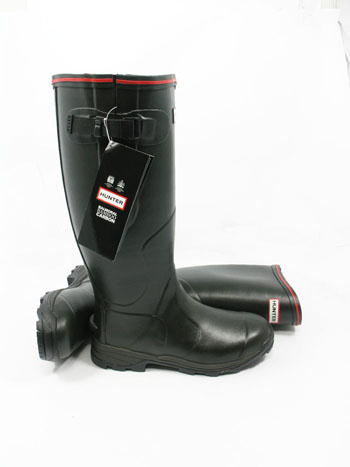 Hunter Balmoral Bamboo Carbon Wellies - Olive