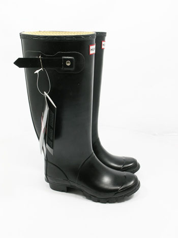 Wide Calf Black Huntress Wellies