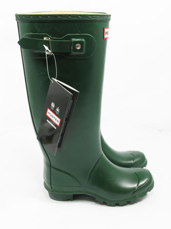 Wide Calf Green Huntress Wellies