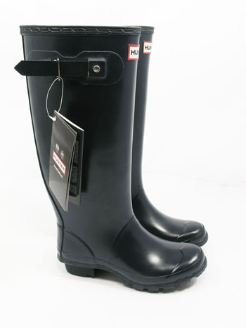 Wide Calf Navy Huntress Wellies