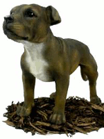 Brindle Staffordshire Bull Terrier - Dog Resin Garden Ornament
