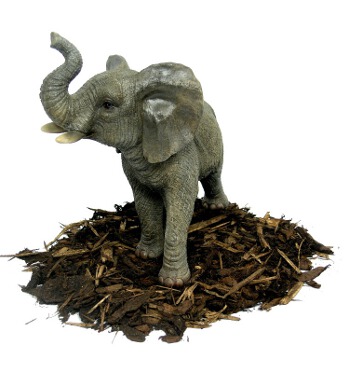 Trumpeting Elephant - Resin Garden Ornament - Spin Image