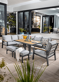 Image for: <span class="accessibility">Metal Garden Furniture </span>Corner Sofa Sets