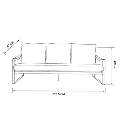 Sofa dimensions image