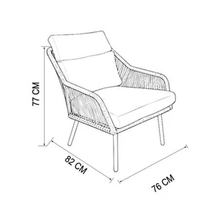 Lounge chair dimensions image