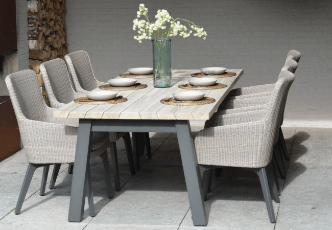 Image of 4 Seasons Luxor 6 Seat Dining Set with Derby Table