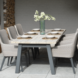 Small Image of 4 Seasons Luxor 6 Seat Dining Set with Derby Table