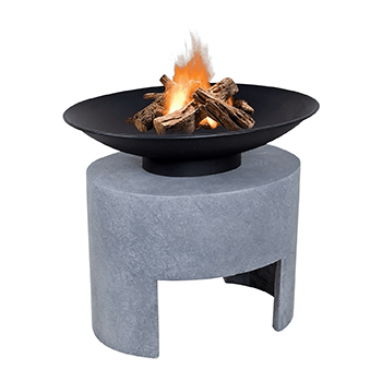 Image of Firebowl & Oval Console Cement Small