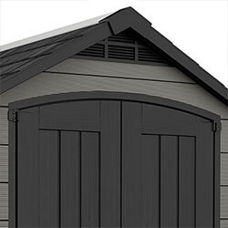 Extra image of Keter Premier 757 Outdoor Apex Garden Storage Shed 7.5 x 7 feet - Grey