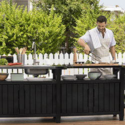 Small Image of Keter Unity Chef Outdoor BBQ Kitchen