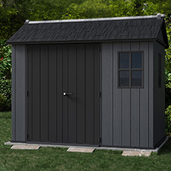 Extra image of Keter Newton Plus 9 x 7.5ft Outdoor Garden Storage Shed - Grey