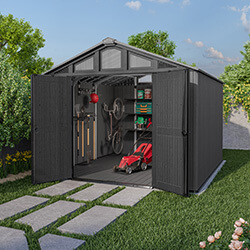 Image of Keter Stronghold 10x11.5ft Outdoor Garden Storage Shed - Grey