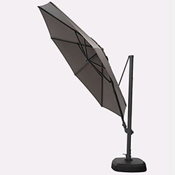 Extra image of Kettler 3.5m Free Arm Parasol with LEDs and Wireless Speaker in Grey