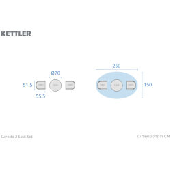 Extra image of Kettler Caredo Bistro Set in Sage Check
