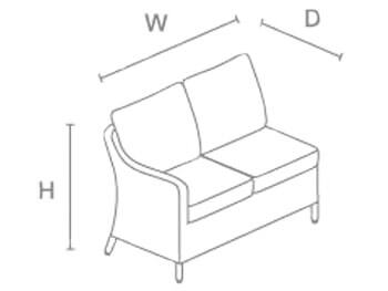 Left Sofa dimensions image