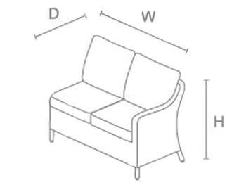 RH Sofa dimensions image