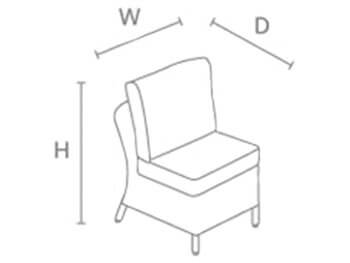 Single Sofa dimensions image