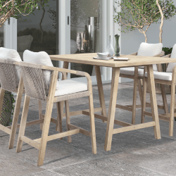Small Image of Kettler Cora Rope 4 Seat High Dining Set