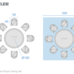 Extra image of Kettler Cora Rope 8 Seater Dining Set