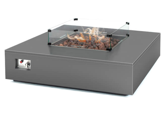 Image of Kettler Kalos Universal Coffee Table Fire Pit with Glass Surround