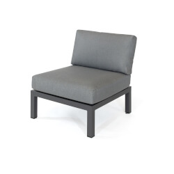 Small Image of Kettler Elba Side Chair with Cushion Grey with Signature Cushions