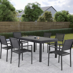 Small Image of Kettler Menos Sento 6 Seater Dining Set with Extendable Table