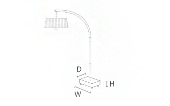 Kettler Kalos Overhang Heater - dimensions image
