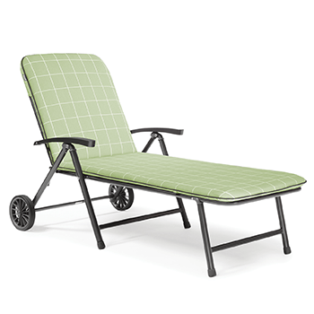 Image of Kettler Novero Sunlounger with Cushion in Sage