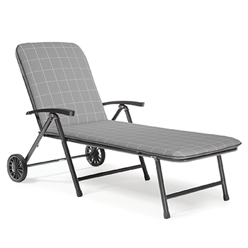 Image of Kettler Novero Sunlounger with Cushion in Slate