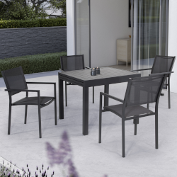 Small Image of Kettler Menos Sento 4 Seater Dining Set with Extendable Table