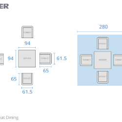 Extra image of Kettler LaMode 4 Seater Dining Set