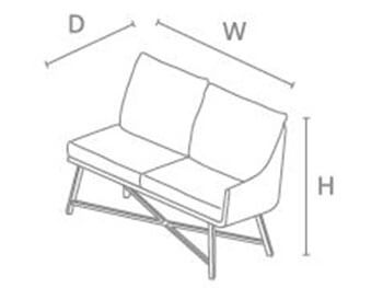 RH Sofa dimensions image