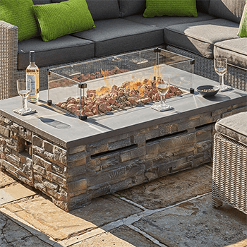 Image of Kettler Kalos Stone Fire Pit Coffee Table
