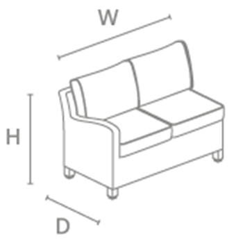 Left Sofa dimensions image