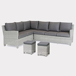 Extra image of Kettler Palma Right Hand Corner Sofa Seating Set in White Wash - NO TABLE