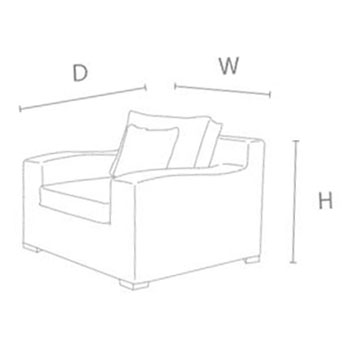 Arm Chair dimensions image
