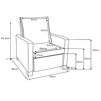 Sofa dimensions image