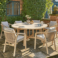 Small Image of Kettler Cora Rope 6 Seater Dining Set