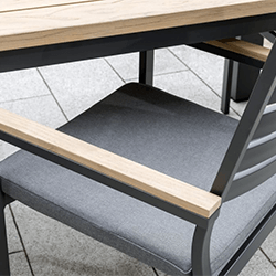 Extra image of Kettler Elba Dining Chair in Grey with Signature Cushion