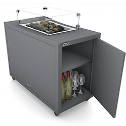 Extra image of Kettler Elba Fire Pit Station in Grey