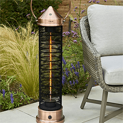Extra image of Kettler Kalos Large Copper 2000W Electric Lantern Heater