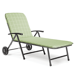 Small Image of Kettler Novero Sunlounger with Cushion in Sage