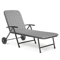 Small Image of Kettler Novero Sunlounger with Cushion in Slate