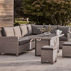 Extra image of Kettler Palma Left Hand Corner Sofa Set with Fire Pit Table, Rattan