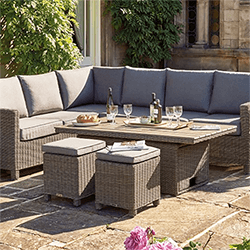 Extra image of Kettler Palma Right Hand Corner Sofa Set with S-Q Table in Rattan