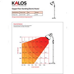 Extra image of Kettler Kalos Copper Electric Floor Standing Heater