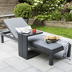 Small Image of Kettler Elba Lounger and Side Table